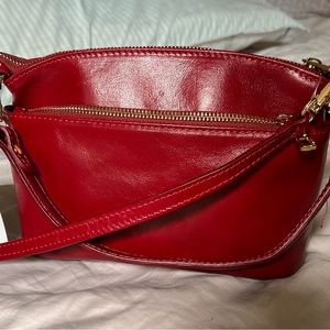 Gorgeous Magenta Divina Firenze Leather Crossbody